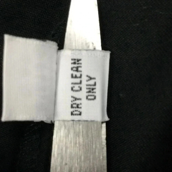 Womens Black Ruffle Trim Curved Hem Button Front Long Sleeve Blouse Size Medium - Picture 11 of 14